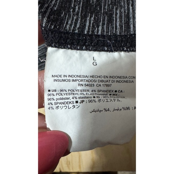 Old Navy Active Women Large Space Dye Quarter Zip Pullover Thumbholes Gray Black - Picture 4 of 4